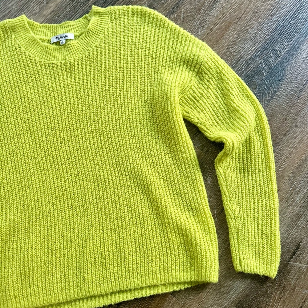 Madewell Yellow/Green Crew Neck Sweater - Picture 8 of 12